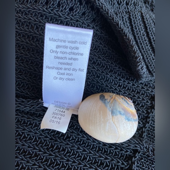 Athleta Open Weave Long Cardigan XS Black - Picture 8 of 9